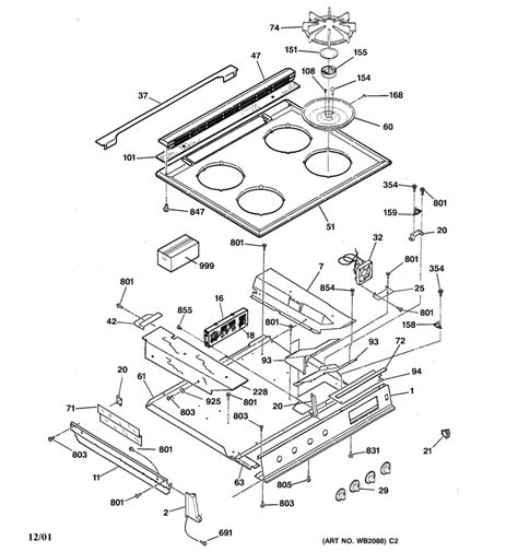 ge profile stove gas parts